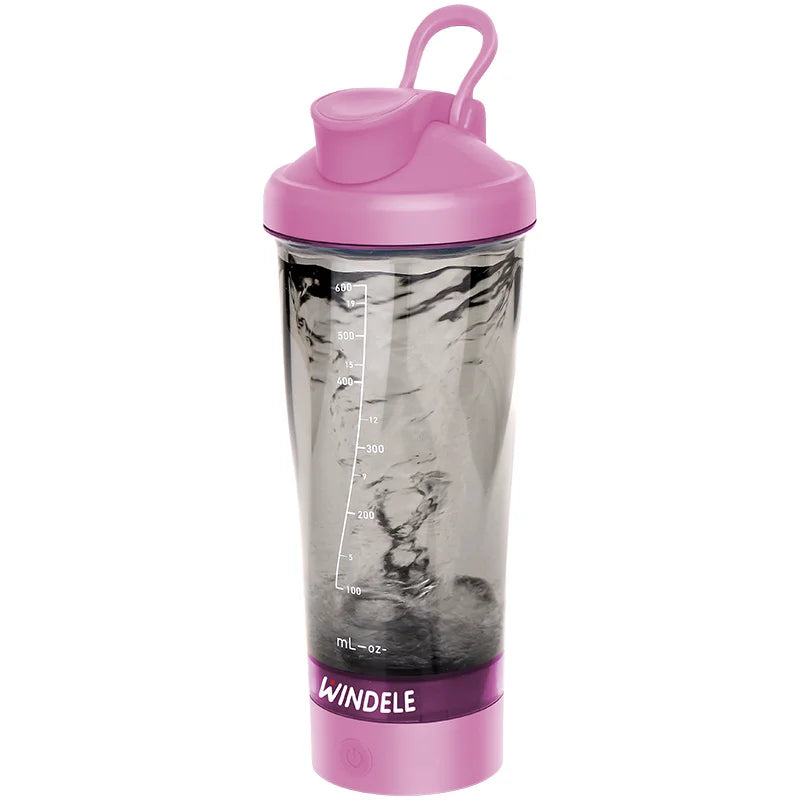 WINDELE Premium Electric Protein Shaker Bottle, 600ml/20 oz Vortex Portable Mixer Cup/USB Rechargeable Shaker Cups for Protein Shakes office/gym