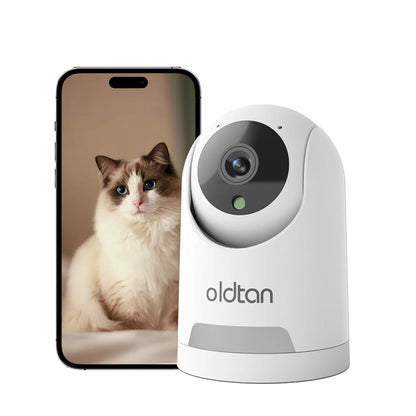 Oldtan WiFi Security Indoor Camera - 4MP HD Baby Monitor for Home, 2-Way Audio, SD&Cloud Storage, Motion Tracking