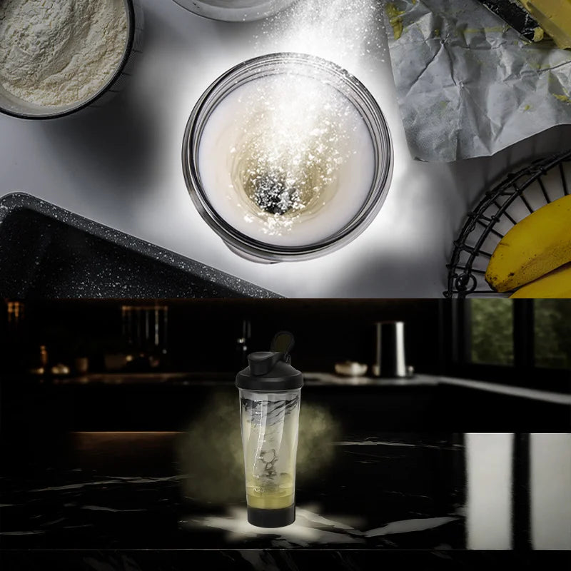 WINDELE Premium Electric Protein Shaker Bottle, 600ml/20 oz Vortex Portable Mixer Cup/USB Rechargeable Shaker Cups for Protein Shakes office/gym