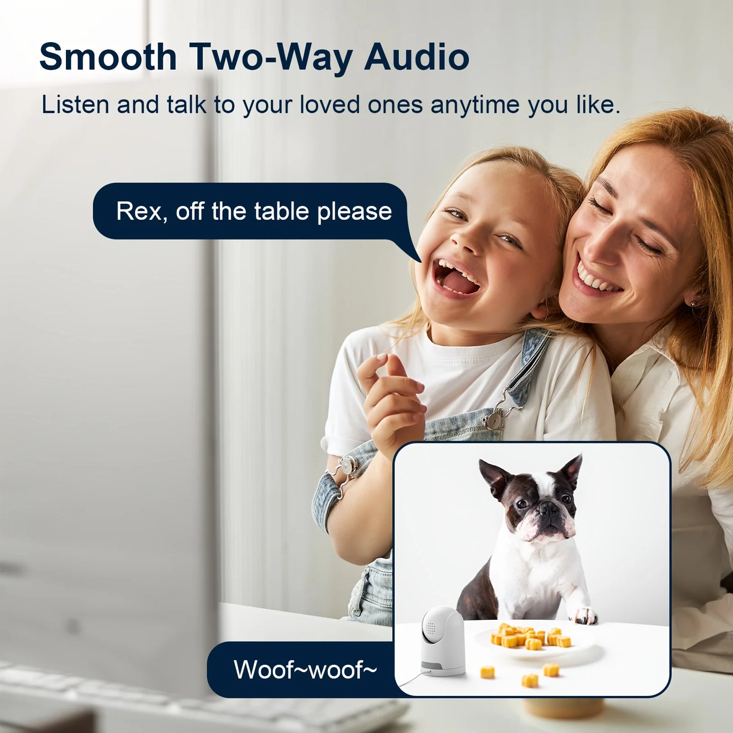 Monitor Dog Camera Motion Detection Pet Camera Baby w/Night Vision, 2.5K Indoor Camera, 360° Pan/Tilt WiFi Security Camera for Home, 2-Way Audio, 24/7 Cloud & SD Card Storage