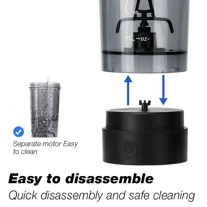 WINDELE Premium Electric Protein Shaker Bottle, 600ml/20 oz Vortex Portable Mixer Cup/USB Rechargeable Shaker Cups for Protein Shakes office/gym