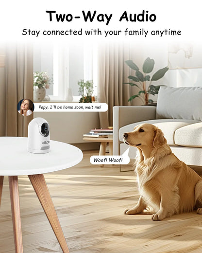 Oldtan WiFi Security Indoor Camera - 4MP HD Baby Monitor for Home, 2-Way Audio, SD&Cloud Storage, Motion Tracking