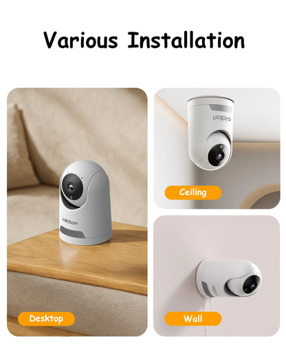 Oldtan WiFi Security Indoor Camera - 4MP HD Baby Monitor for Home, 2-Way Audio, SD&Cloud Storage, Motion Tracking