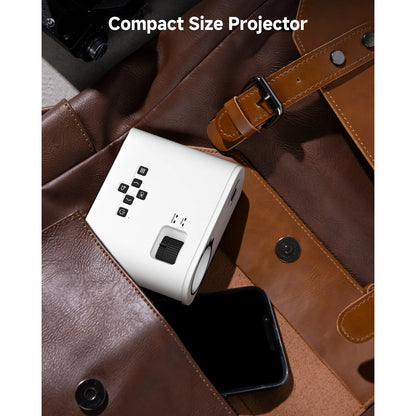 Windele M8 Upgraded Mini Projector with WIFI and Bluetooth, Native 1080P Video Projector, 5G WIFI Portable Outdoor Projector with 84" Screen, Home Theater Projector Compatible with HDMI/USB, White