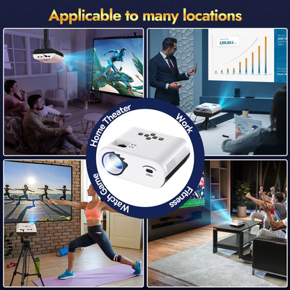 [USB-C Power Bank Support] oldtan 5G WIFI Bluetooth Projector,HD 4K Support Native 1080P Portable Outdoor Projector for Home Theater (Projector Screen Include)